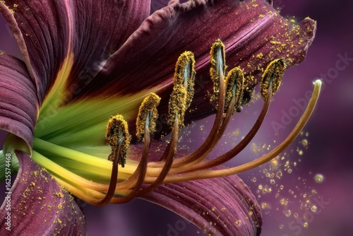 Close-up of a Stunning Lily's Stamen