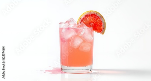 Wallpaper Mural Refreshing Pink Citrus Drink with Ice and Fruit Slice Torontodigital.ca