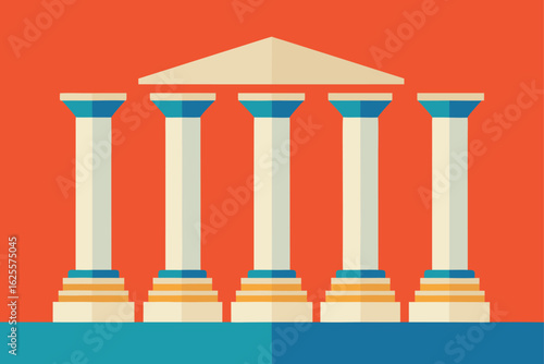 historic greek columns in modern composition   (1).eps