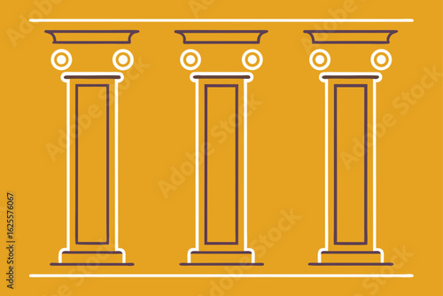 interior architectural detail drawings of columns  (1).eps