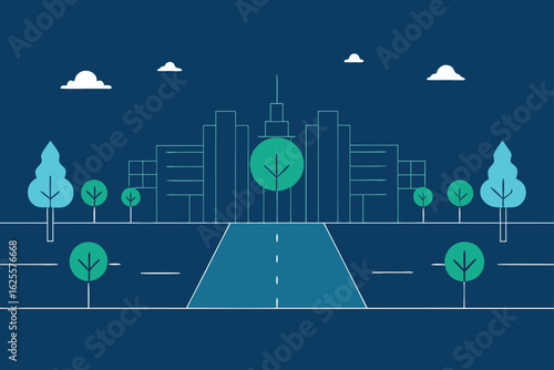 landscape design blueprint for city boulevard   (1).eps