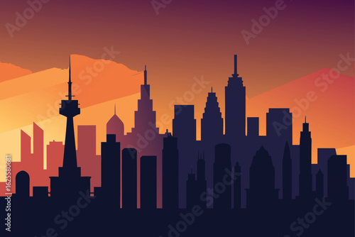 panorama city skyline for web banners  .eps
