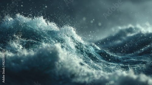 Wallpaper Mural Dramatic Seascape Depicting Ocean Waves Under Moody Stormy Sky Scenery Torontodigital.ca