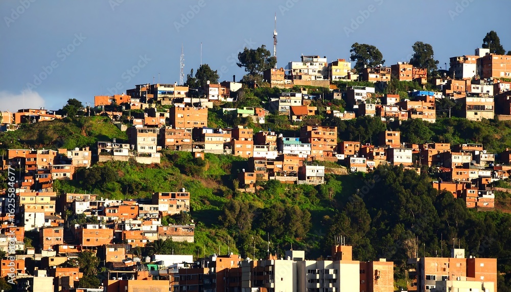 Obraz premium Hillside urban sprawl