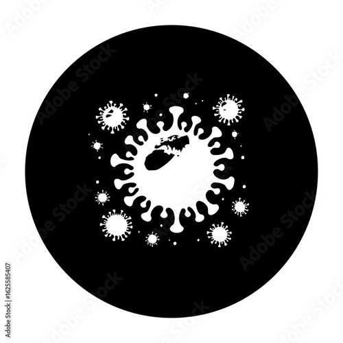 Abstract Coronavirus structure and background with complex design perfect for scientific illustration and graphic presentation elements