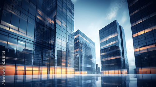 modern office building at night