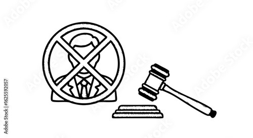 Justice Denied: A Symbol of Legal Injustice and Accountable Misconduct Proceedings Against Officials Depicted with Legal Symbolism