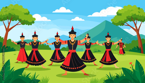 Cultural Dance Performance in Natural Setting