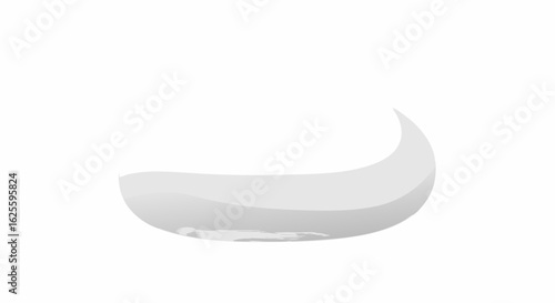 Minimalistic Curved White Stroke on a Clean Surface: Abstract Conceptual Design Element