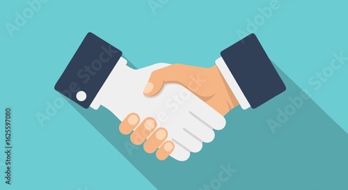 Stylized handshake symbolizing partnership, cooperation, and agreements within the business sector to establish trust and success together
