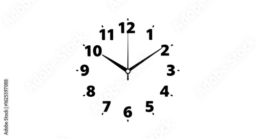 A Clean Clock Face Graphic for Time Concepts, Schedules and Appointment Reminders offering versatility and visual clarity