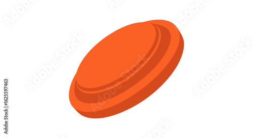 Vibrant clay target for sport shooting, embodying precision and challenge with its vivid color and sleek design focusing on accuracy and skill