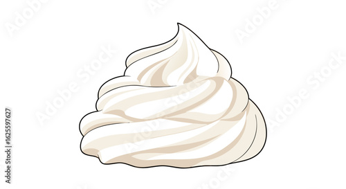 Elegant Swirl: A Digitally Rendered Creamy Texture Design for Culinary Applications