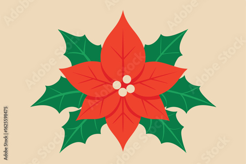 elegant vector clipart of poinsettia flowers and  (1).eps