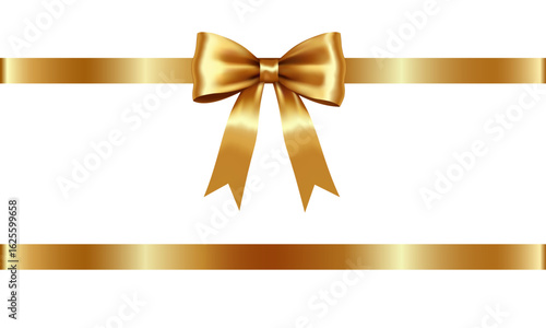 Gold Ribbon with Decorative Bow – Shiny Gift Wrapping