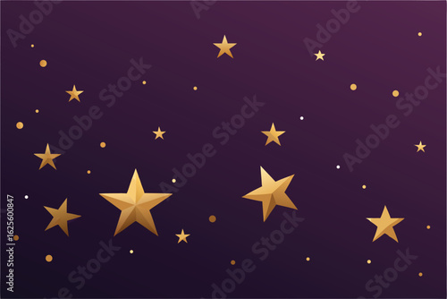 glamorous wallpaper with shimmering gold stars and.eps