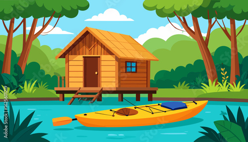 Lakeside Cabin Retreat: Kayak Adventure Awaits