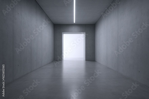 Wallpaper Mural Minimalist Concrete Hallway with Bright Light at the End, Perfect for Modern Architecture and Design Torontodigital.ca