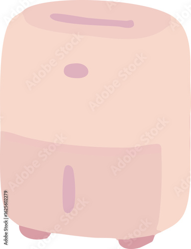 Rainy Season Dehumidifier Illustration, Isolated Background. Emotional Home Appliance Design for Moisture Removal and Indoor Comfort

