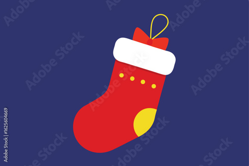 red christmas stocking with gold embroidery and t (1).eps