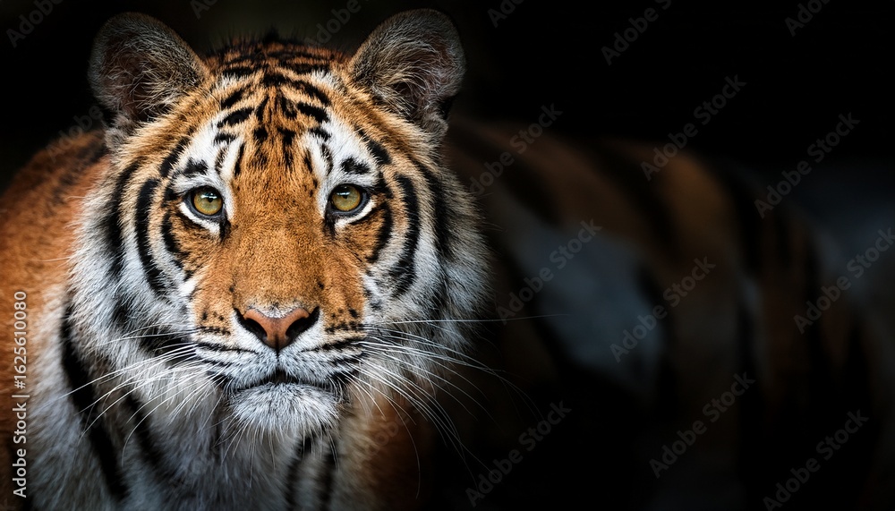 Naklejka premium close up of majestic tiger staring intently