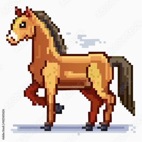 Pixelated Horse: A Nostalgic Journey into 8-Bit Equestrian Art and Gaming Aesthetics