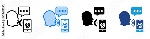 Assistive technology icon set multiple style collection