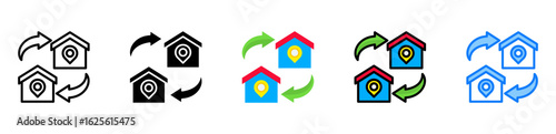 Relocation icon multiple style 