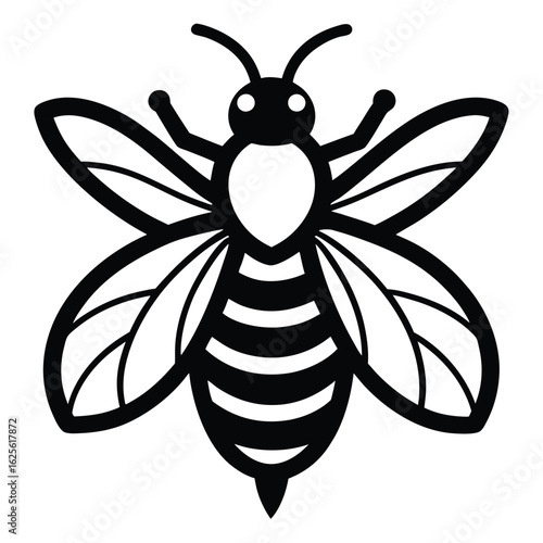 Solid color Vestal Cuckoo Bumblebee animal vector design