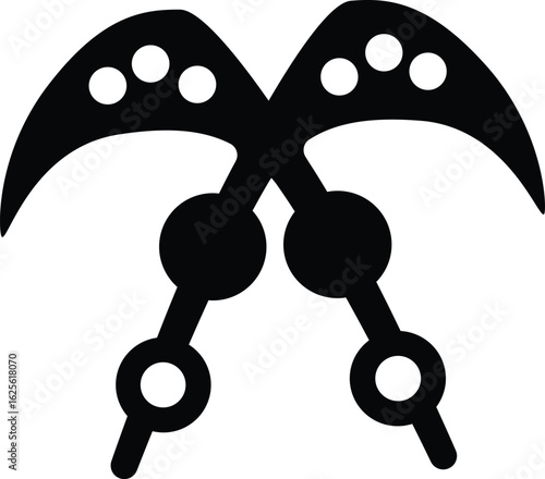 Akofena Adinkra African sword of war symbol for authority and legality.