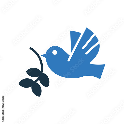 Peace Dove mixed color icon