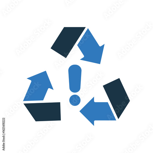 Recycling mixed color icon