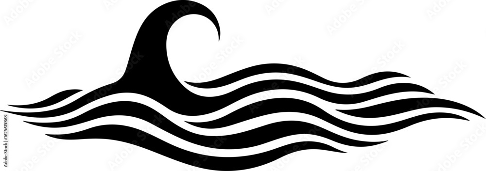 Fototapeta premium Wave Logo Vector Elements – Abstract Water Wave Icon Set