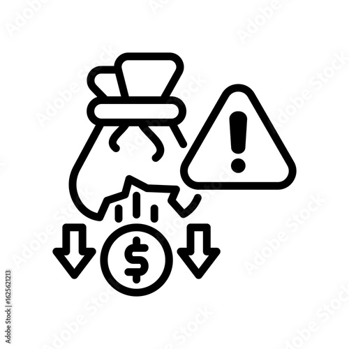 Wallpaper Mural Budget Crisis line icon Torontodigital.ca