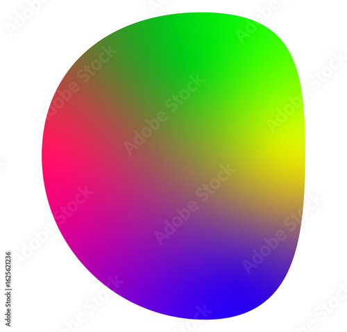 Abstract gradient shape isolated on transparent background for modern design