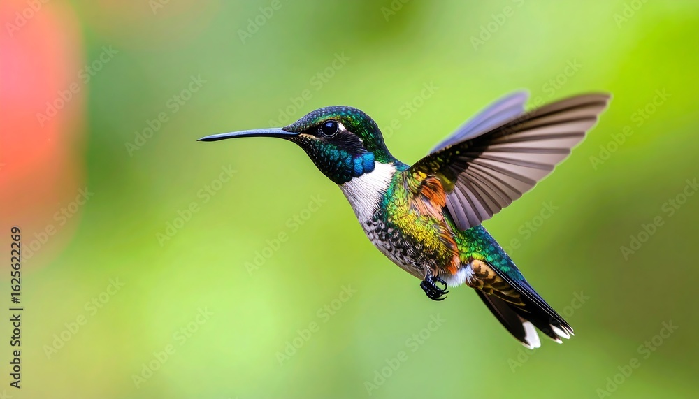 Fototapeta premium Vibrant hummingbird in flight
