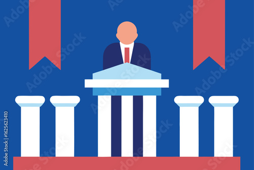 presidential speech scene in front of neoclassical (1).eps
