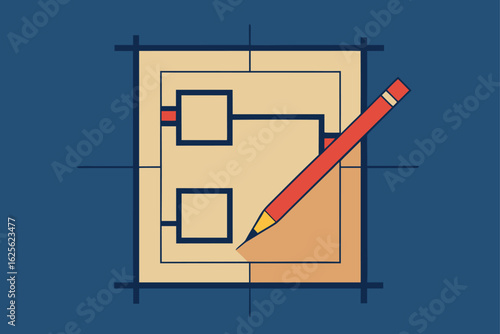 redline revision marks on floor plan sketch  .eps