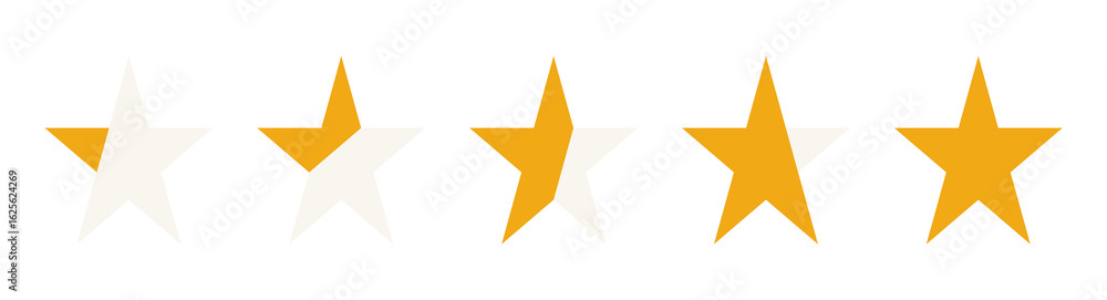 Animated Golden Star Rating Transition: Five-Star Review Progress Graphic with transparent Background Animated Golden Star Rating Transition: Five-Star Review Progress Graphic with transparent Background