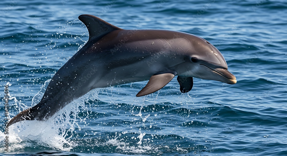 Naklejka premium Graceful Dolphin Leap