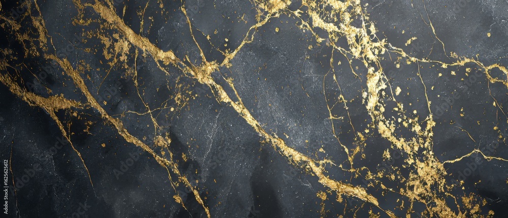 Fototapeta premium Elegant black and gold marble texture background