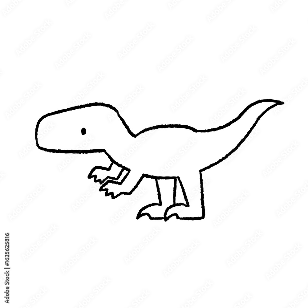 Fototapeta premium Hand-drawn illustration of a Raptor