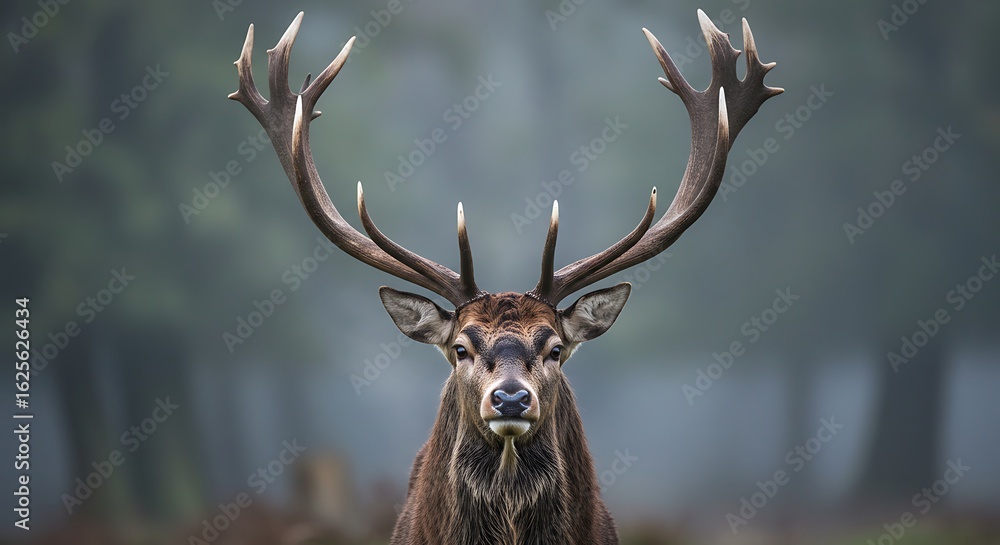 Fototapeta premium Majestic Stag in Mist