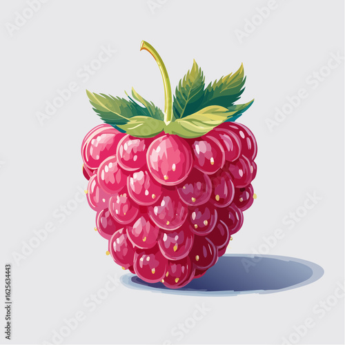 Watercolor raspberry illustration showcasing intricate detail and vibrant color for healthy recipes