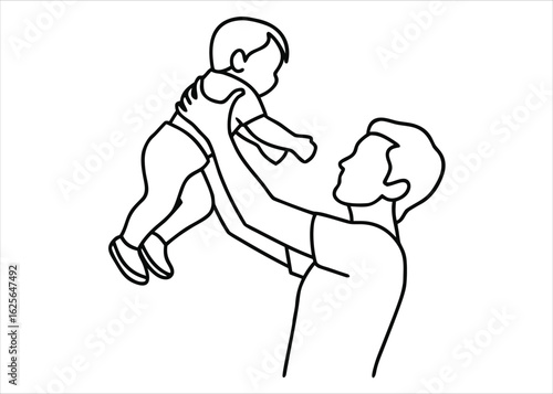 Joyful father engages in playtime with his cherished young child creating a heartwarming family scene for advertisements
