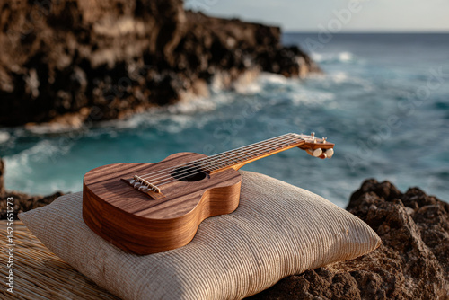 guitar on the beach