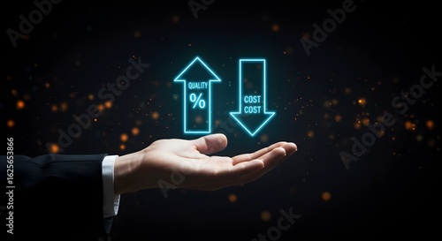 High Quality, Low Cost: Business Concept Image