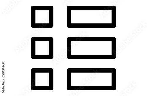 リスト表示のシンプルなベクターアイコン