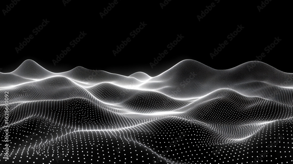 Obraz premium Abstract digital landscape of connected points (1)