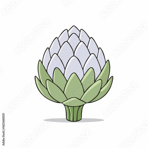 Stylized Artichoke Illustration: A Simple yet Elegant Design for Nature Lovers and Foodies